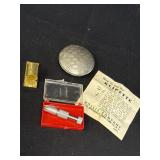 Vtg Martex lipstick holder mirror, Klipette nose