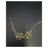 Multi Color Floral Rhinestone Bracelet