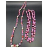 Hong Kong Pink Beaded & Unmarked Necklace