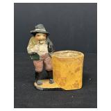 5" Hand painted ceramic toothpick holder