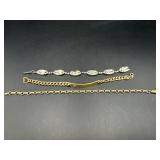 Clear Rhinestone, Speidel USA Gold Tone Bracelet &