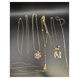 Variety of Gold Tone Necklaces