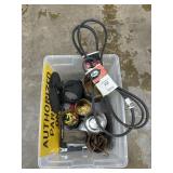 Authorized only sign, belts, spot light, vtg