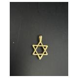 Gold Tone Star of David Pendant