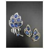 Lisner Brooch Pin & Clip On Earrings Set