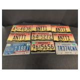 (7) Amber Waves of Grain embossed license plates