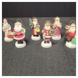 (6) Russ Berrie Santa Through The Ages Ornaments