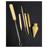Shoe Button Hook, Pick, Sewing Tools