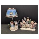 Snowman Tea Light, Snowman figurine decor resin