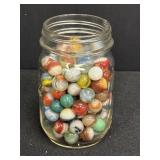 Glass marbles in 1776ï¿½1976 Bicentennial pint
