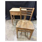 Antique School Desk w/ Chair