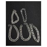 (5) Silver Tone Bracelets