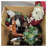 Variety of Holiday Decor Item: Santa, Snowman,