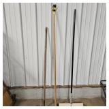 3 Tools: Push Broom, Rake, & Light Bulb Changer