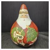 Hand Painted Santa Claus Gourd