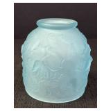 Fenton Blue Frosted Satin Fairy Light Top