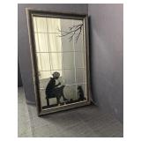 Silhouette wall mirror 15in x 9in