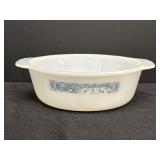 Currier & Ives winter ice skating milk glass
