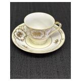 CPO demitasse cup & saucer set w/pale yellow