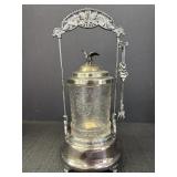 Vtg Victorian Silver-plated Pickle Castor