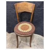 Antique Bistro Chairs w/ Braided Chair Cushion