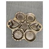 Cast Iron Muffin Tart Baking Pan, 4 shapes. 8in