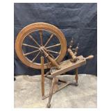 Antique Wooden Spinning Wheel