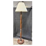 Wood Base Floor Lamp