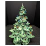 Ceramic Christmas Tree and Base 14in tall