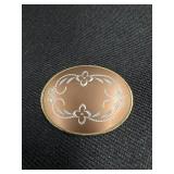 Copper Etched Brooch Pin