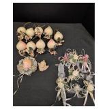 Ganz Acrylic Ornaments w/ Flowers & Ribbons