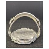 Hammered Aluminum Coaster Set w/ Carrier (7)