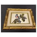 Framed Glass Bird Print