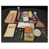 Variety of Trinket items, chop sticks, fans,