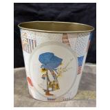 Holly Hobbie Tin Trash Can