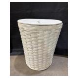 Antique White Woven Hamper