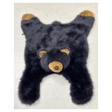 Fancy Zoo 9591 black bear plush rug, 52 x 31in