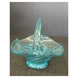 Light Blue Glass Basket