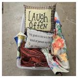 Assortment of Pillows, Placemats, Signs, Etc.