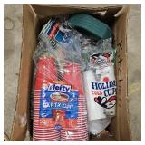 Variety of Disposable Party Supplies: Cups,