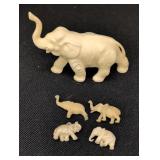 (5) Elephants, LG Elephant is chalk small