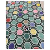 Crochet blanket, 64in x 43in