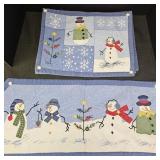 Snowmen & X-Mas Tree Table Runner & Place Mats
