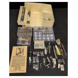 Plastic Bobbin & Sewing Tools holder, Bobbins in