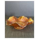 Marigold Carnival Glass Bowl