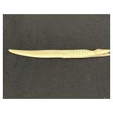 7.75" Bone carved alligator letter opener