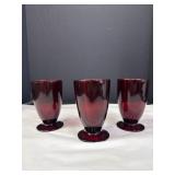 Royal Ruby Red Footed Glass Cup (3)