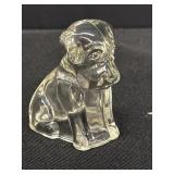 3" glass dog candy container