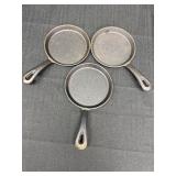 3 - 5in cast iron skillets