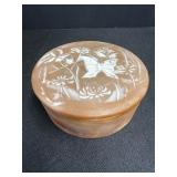 Butterfly Resin Lidded Trinket Dish Signed Nemith